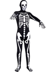 Halloween Skeleton Bodysuit Costume For Adult And Kids